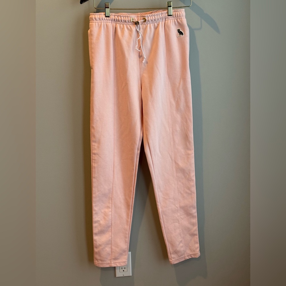 OVO French terry sweatpants in pink